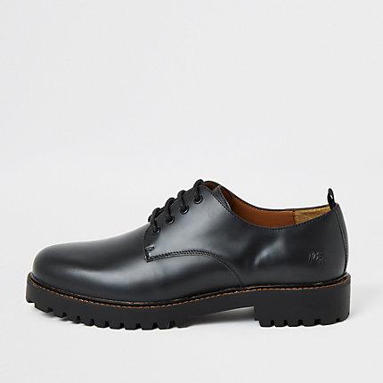 River Island Mens Chunky Sole Leather Derby Shoes