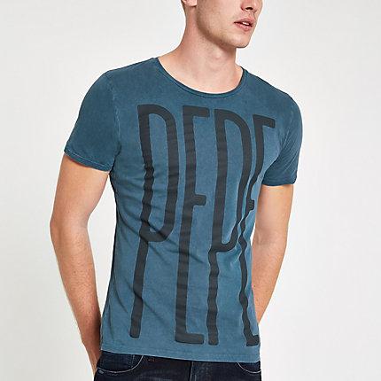 River Island Mens Pepe Jeans Logo T-shirt