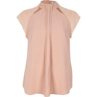 River Island Womens High Neck Chiffon Top