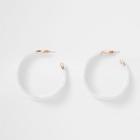 River Island Womens White Hoop Earrings