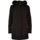 River Island Womens Faux Fur Trim Hooded Coat