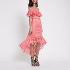 River Island Womens Crochet High Low Hem Midi Skirt