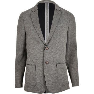 River Island Mens Raw Edge Slim Blazer