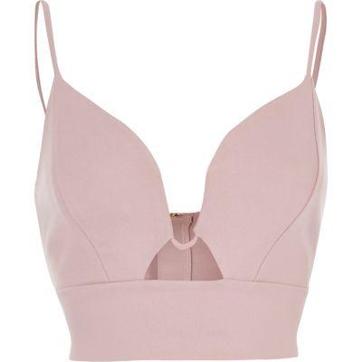 River Island Womens Blush Plunge Bralette