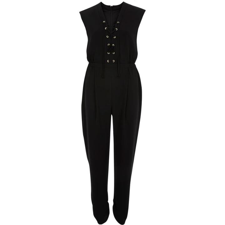 River Island Womens Lace-up Front Jumpsuit