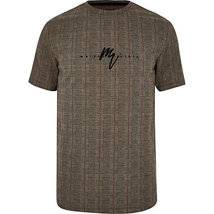 River Island Mens Maison Riviera Slim Fit Check T-shirt