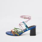 River Island Womens Multicolour Strappy Heeled Sandal