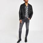 River Island Mens Wash Ollie Spray On Ripped Jeans