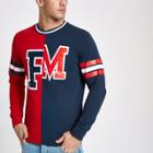 River Island Mens Franklin And Marshall Baseball T-shirt