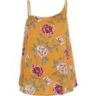 River Island Womens Yellow Floral Asymmetric Cami Top