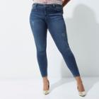 River Island Womens Plus Distressed Super Skinny Jeans