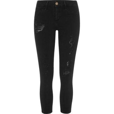 River Island Womens Petite Molly Ripped Jeggings