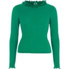 River Island Womens Frill Neck Long Sleeve Top