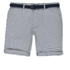 River Island Mens Houndstooth Belted Bermuda Shorts