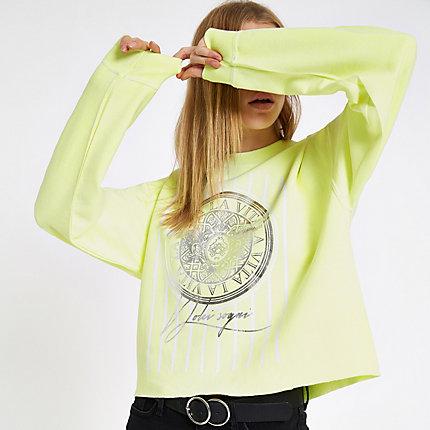 River Island Womens 'la Vita' Print Long Sleeve Sweatshirt