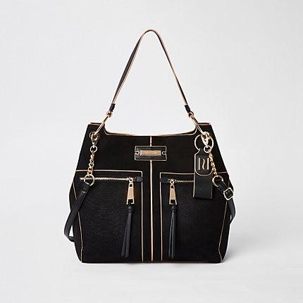 River Island Womens Zip Front Slouch Bag