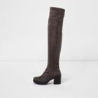 River Island Womens Chunky Sole Over The Knee Boots