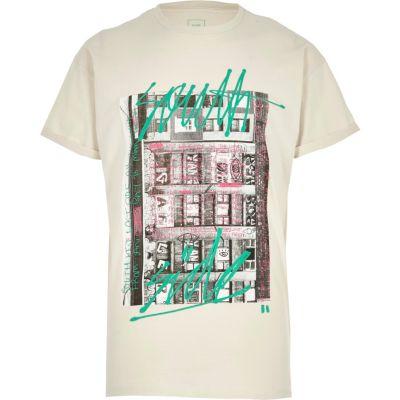 River Island Mens Graffiti Print Short Sleeve T-shirt