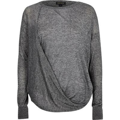 River Island Womens Drape Front Knit Sweater