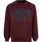 River Island Mens 'brooklyn' Flock Print Sweatshirt