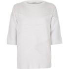 River Island Womens White Pointelle Soft Knit Sweater