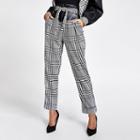 River Island Womens Check High Waisted Trousers
