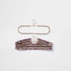 River Island Womens Metallic Stripe Fringe Choker Pack