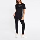 River Island Womens Rhinestone Trim T-shirt