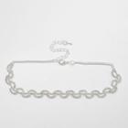 River Island Womens Silver Tone Diamante Swirl Choker