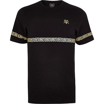 River Island Mens Big And Tall Gold Foil Slim Fit T-shirt
