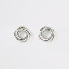 River Island Womens Silver Color Twisted Stud Earrings