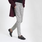 River Island Mens Check Dylan Tapered Slim Fit Pants