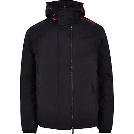 River Island Mens Superdry Triple Zip Funnel Neck Jacket