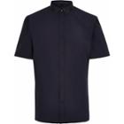 River Island Mens Grosgrain Collar Short Sleeve Shirt