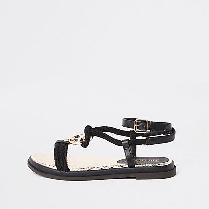 River Island Womens Ring Rope Flat Sandals