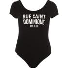 River Island Womens Rib 'rue Dominique' Scoop Neck Bodysuit