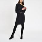 River Island Womens Asymmetric Neck Knit Jumper Dress