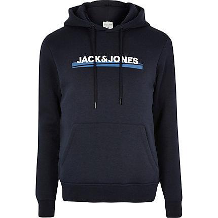 Mens Jack And Jones Logo Hoodie