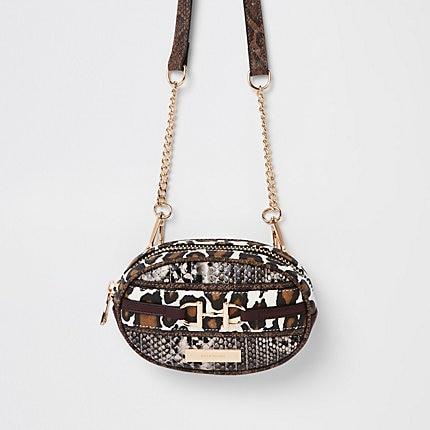 River Island Womens Animal Print Belt Bum Bag