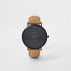 River Island Mens Mr Beaumont Leather Strap Watch