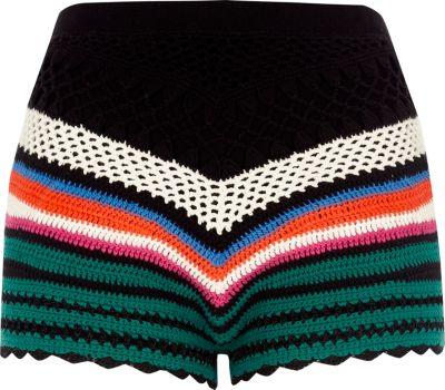 River Island Womens Multi Coloured Crochet Shorts