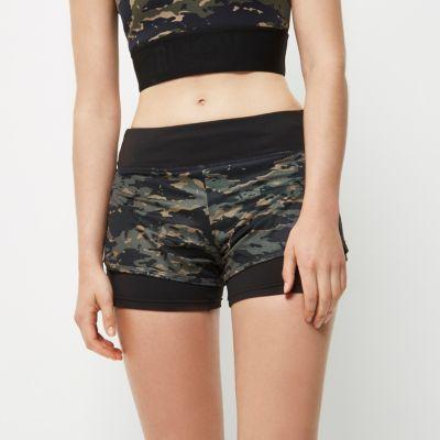 River Island Womens Ri Active Camo Gym Shorts