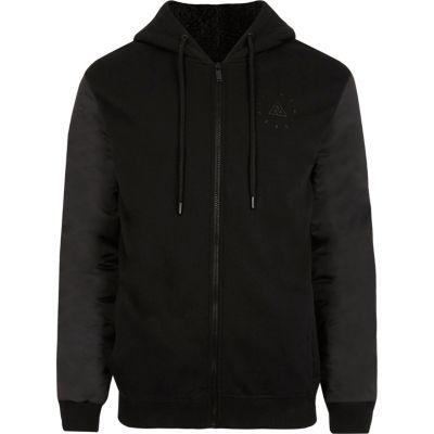 River Island Mens Zip-up Hoodie Bomber Jacket