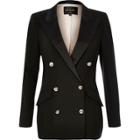 River Island Womens Satin Double-breasted Blazer