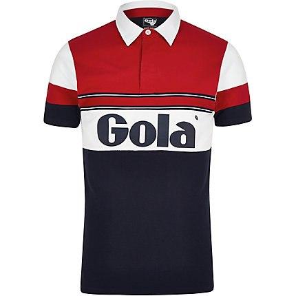 River Island Mens Gola Button Front Logo Polo Shirt
