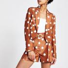 River Island Womens Spot Cropped Blazer