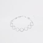River Island Womens Silver Tone Rhinestone Circle Bracelet
