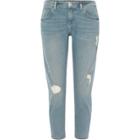 River Island Womens Petite Alannah Rip Relaxed Skinny Jeans