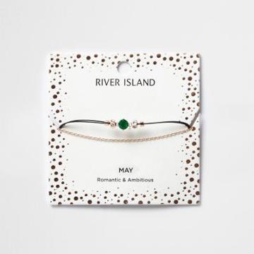 River Island Womens May Birthstone Chain Bracelet