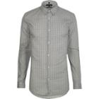 River Island Mens Print Long Sleeve Muscle Fit Shirt